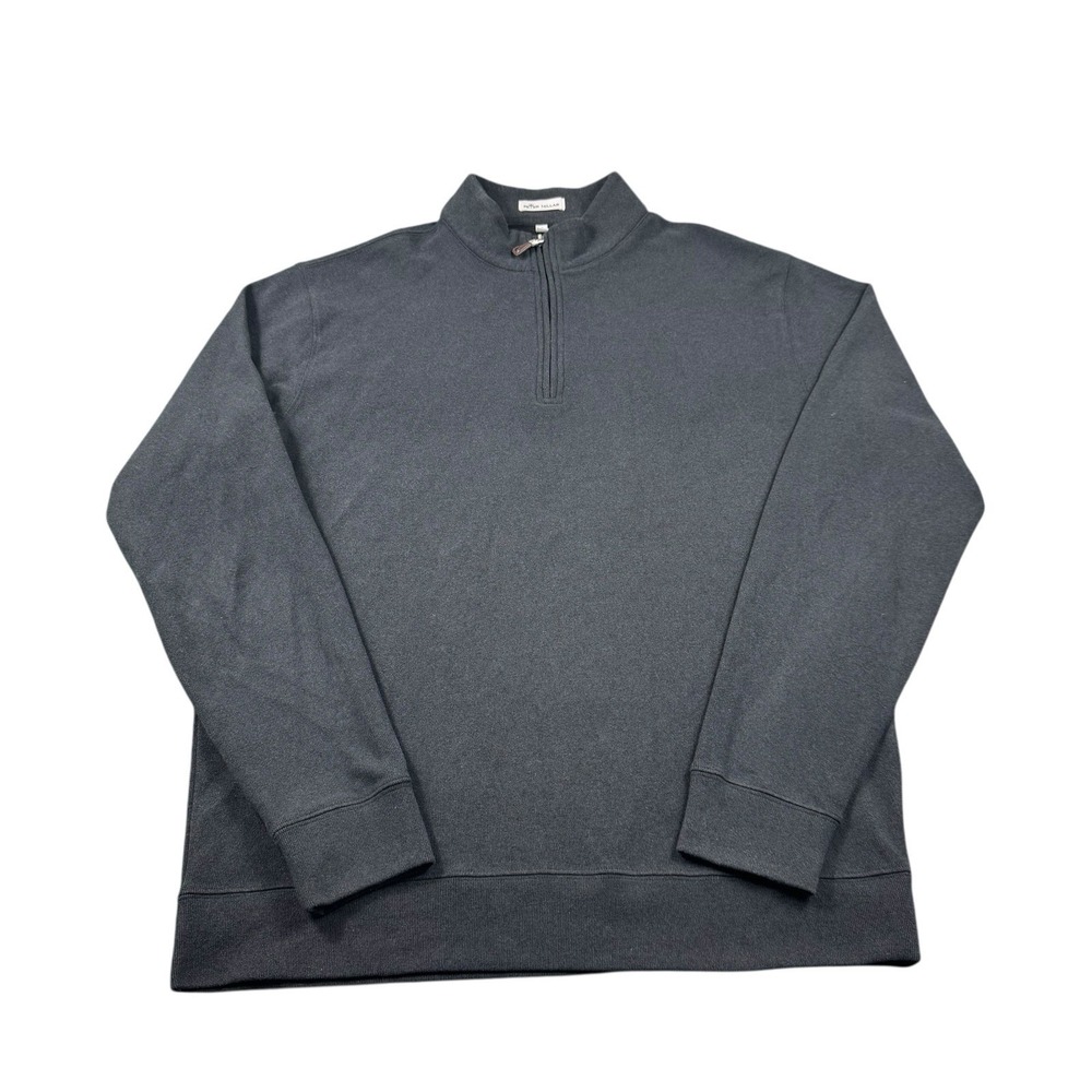 Peter Millar Gray 1/2 Zip Cotton Men’s L/S Pullover Sweater Size XL